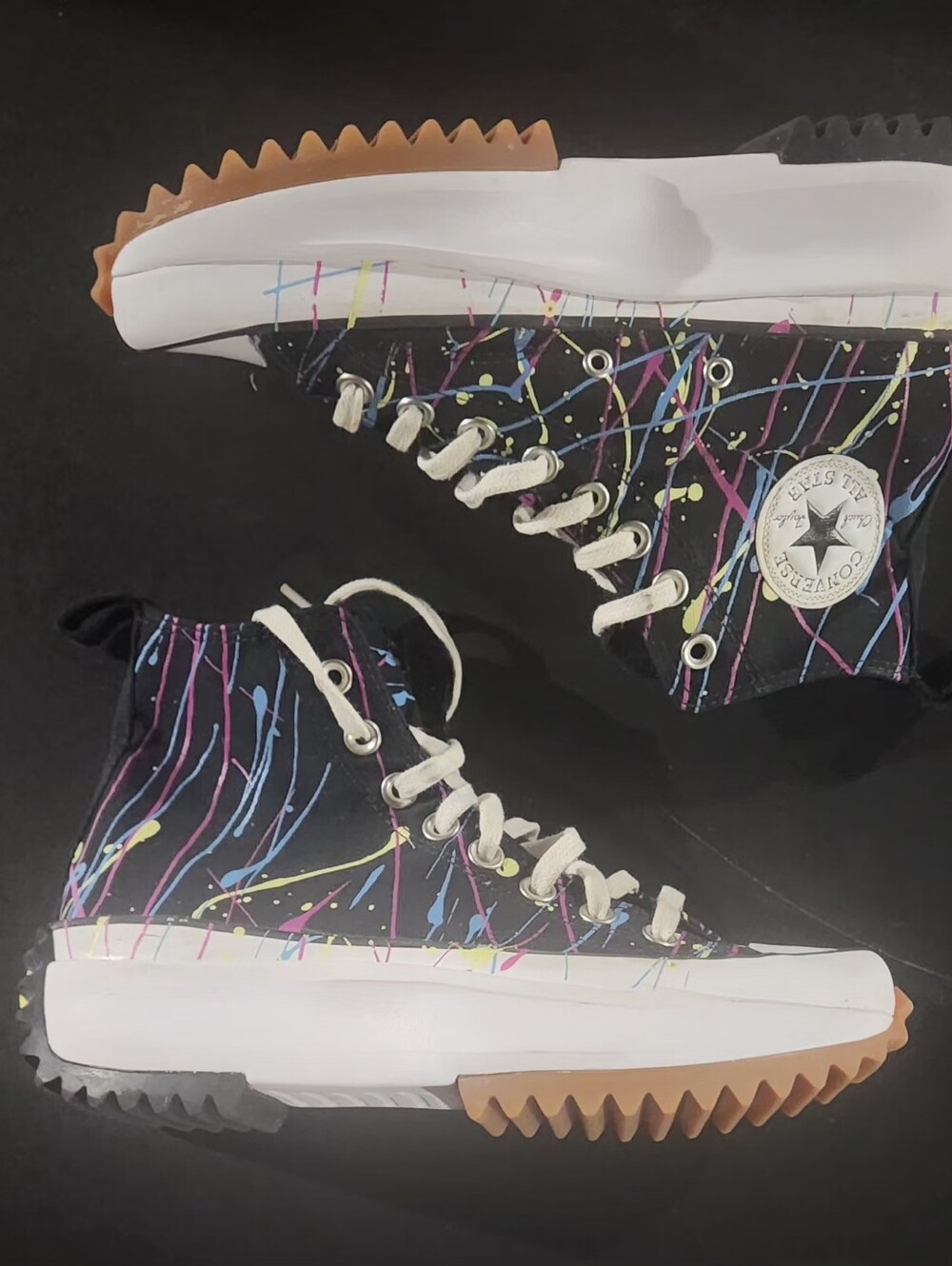 Converse Run Star Hike High 'Splatter Paint - Black Size 8